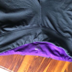 Fleece running tights with drawstring